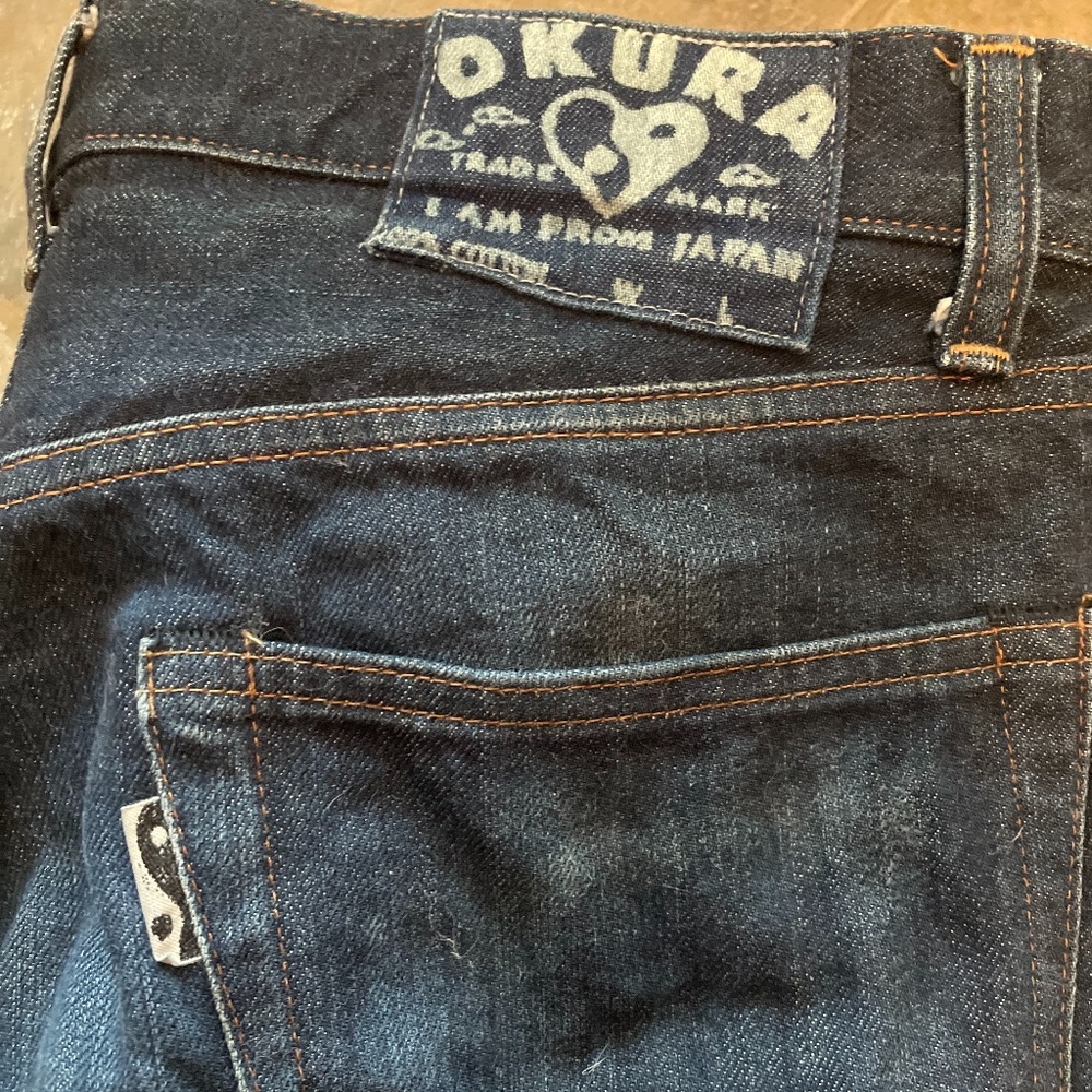 Okura Raw Denim Regular Blue Jeans 32